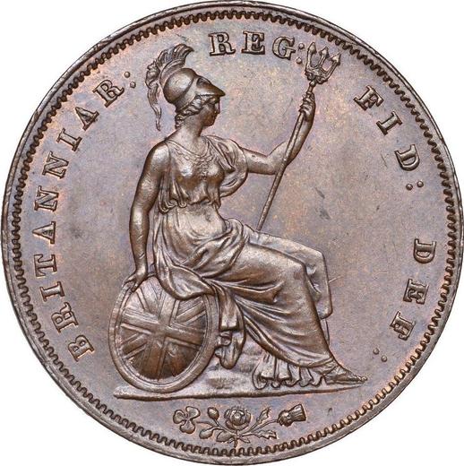 Rewers monety - 1 pens 1854 WW "Typ 1839-1860" - cena monety - Wielka Brytania, Wiktoria