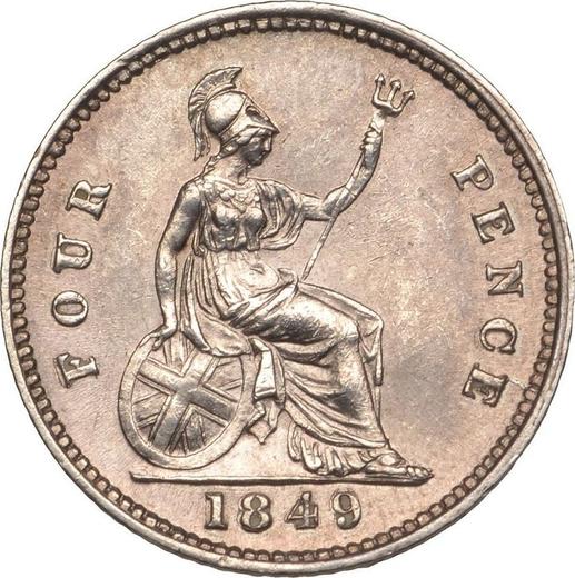 Reverse Fourpence (Groat) 1849 "Type 1837-1862" - Silver Coin Value - United Kingdom, Victoria