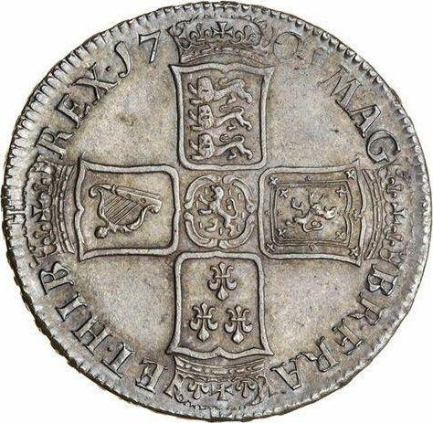 Reverse Halfcrown 1701 "New large shields" - Silver Coin Value - United Kingdom, William III