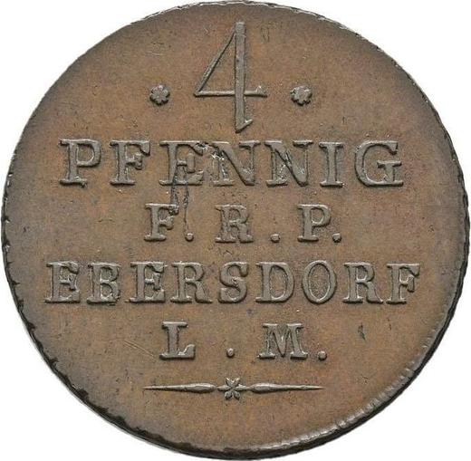 Revers Ebersdorf 4 Pfennige 1812 - Münze Wert - Reuß-Schleiz, Heinrich LI