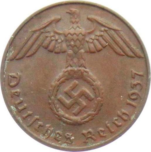 Reverse 1 Reichspfennig 1937 D "Type 1936-1940" -  Coin Value - Germany, Third Reich