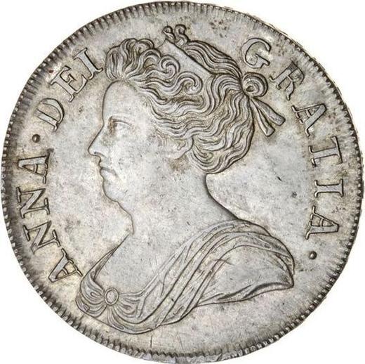 Obverse Crown 1713 "Third draped bust" Roses and Plumes in angles - Silver Coin Value - United Kingdom, Anne