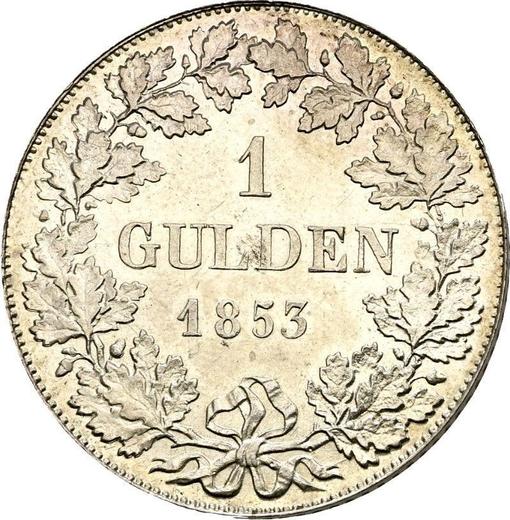 Reverse Gulden 1853 - Silver Coin Value - Frankfurt am Main, Free City