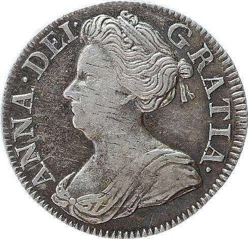 Awers monety - 3 pensy 1709 - cena srebrnej monety - Wielka Brytania, Anna