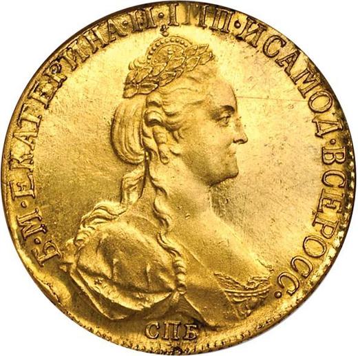 Avers 10 Rubel 1796 СПБ Neuprägung - Goldmünze Wert - Rußland, Katharina II