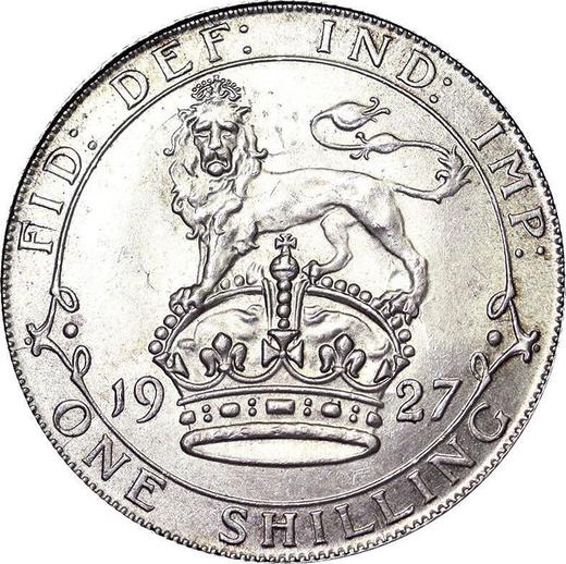 Revers 1 Schilling 1927 "Typ 1920-1927" - Silbermünze Wert - Großbritannien, Georg V