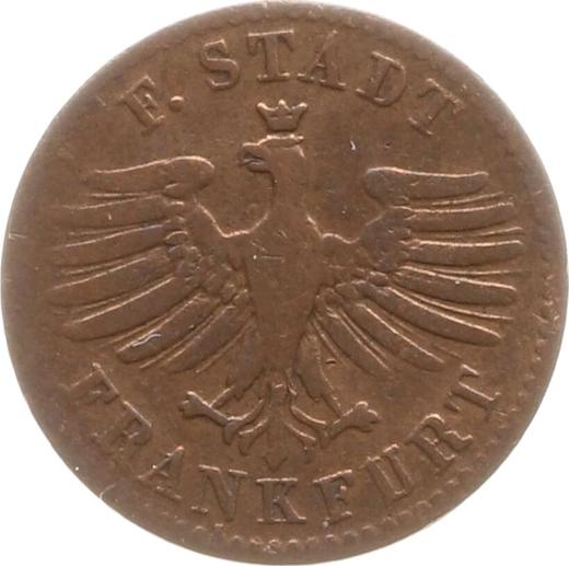 Awers monety - 1 halerz 1846 - cena  monety - Frankfurt nad Menem, Wolne Miasto