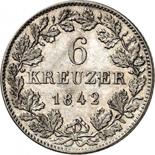 Reverse 6 Kreuzer 1842 "Type 1838-1842" - Silver Coin Value - Württemberg, William I