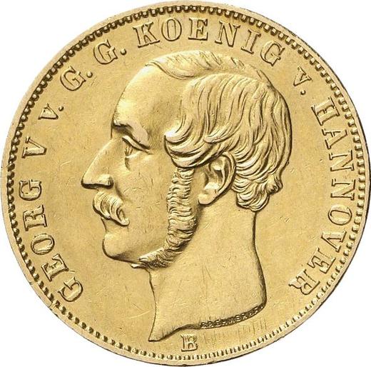 Avers 10 Taler 1854 B - Goldmünze Wert - Hannover, Georg V