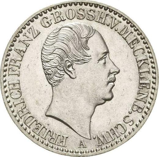 Anverso 1/6 tálero 1848 A - valor de la moneda de plata - Mecklemburgo-Schwerin, Federico Francisco II