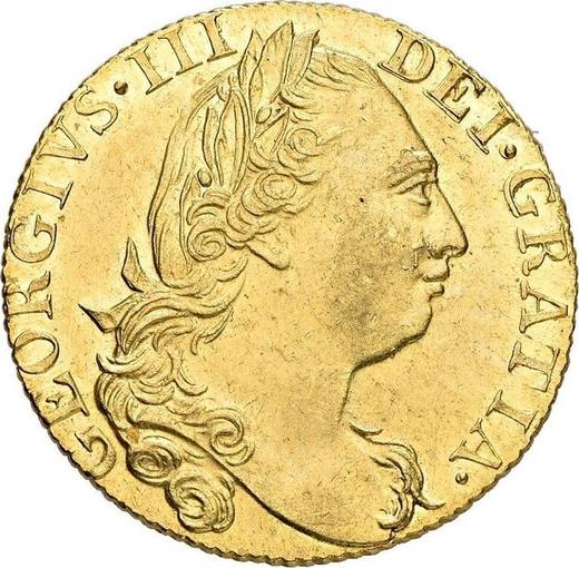 Anverso 1 guinea 1776 "Cuarto busto laureado" - valor de la moneda de oro - Gran Bretaña, Jorge III