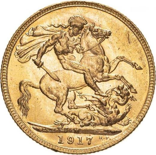 Revers Sovereign 1917 M - Goldmünze Wert - Australien, Georg V