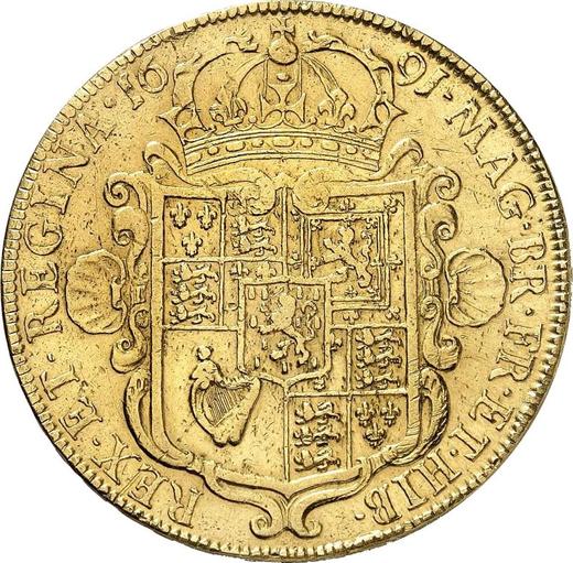 Reverse Five guineas 1691 Elephant and castle - Gold Coin Value - United Kingdom, William III and Mary II