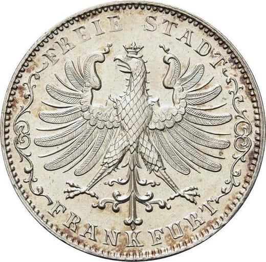 Anverso Medio florín 1843 - valor de la moneda de plata - Fráncfort del Meno, Ciudad Libre