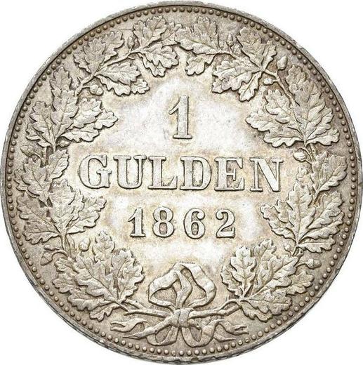 Reverse Gulden 1862 - Silver Coin Value - Frankfurt am Main, Free City