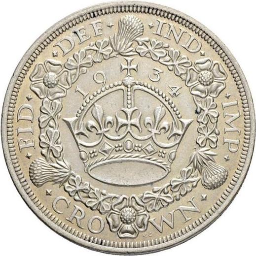 Revers 1 Krone 1934 - Silbermünze Wert - Großbritannien, Georg V