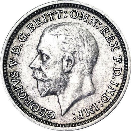 Obverse Threepence 1934 "Type 1927-1936" - Silver Coin Value - United Kingdom, George V