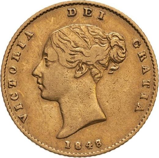 Obverse Half Sovereign 1848 - Gold Coin Value - United Kingdom, Victoria