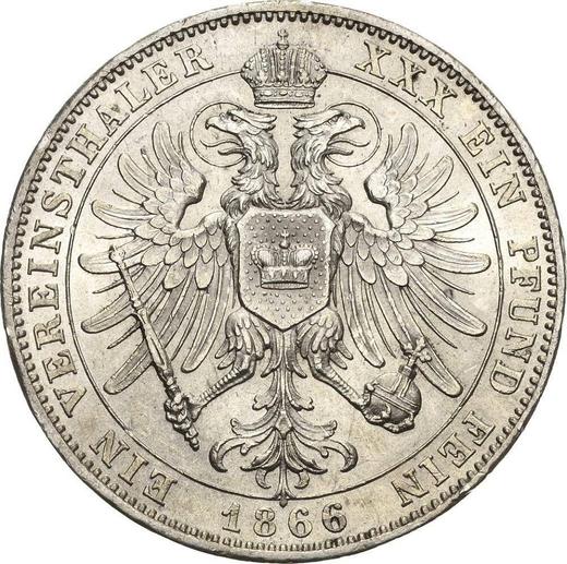 Revers Taler 1866 - Silbermünze Wert - Schwarzburg-Rudolstadt, Friedrich Günther