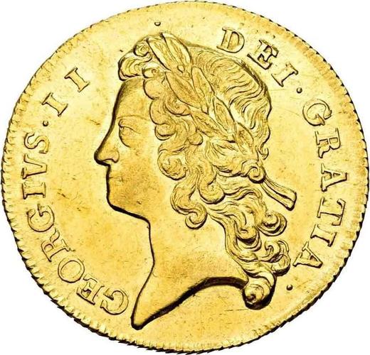 Obverse Two guinea 1735 "Young Head" - Gold Coin Value - United Kingdom, George II