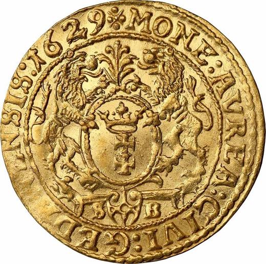 Reverse Ducat 1629 SB "Danzig" - Gold Coin Value - Poland, Sigismund III Vasa