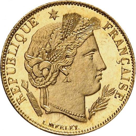 Anverso 5 francos 1889 A "Tipo 1878-1889" - valor de la moneda de oro - Francia, Tercera República