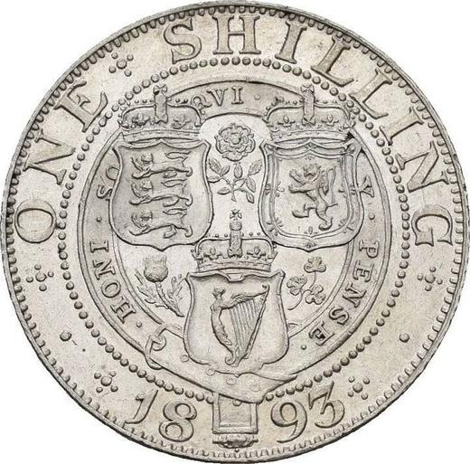 Reverse Shilling 1893 TB - Silver Coin Value - United Kingdom, Victoria