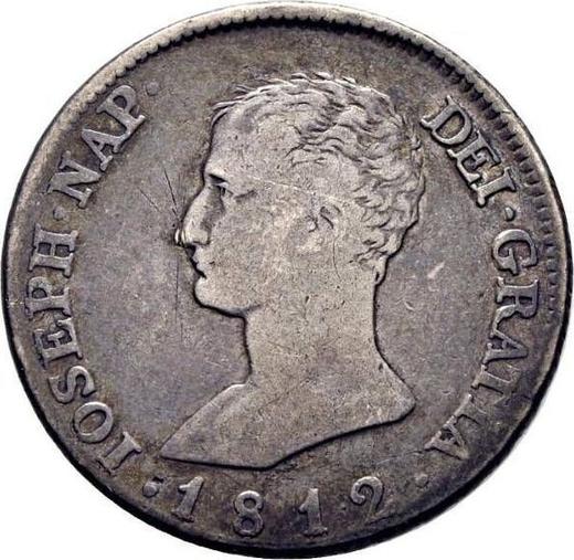 Obverse 10 Reales 1812 M AI - Silver Coin Value - Spain, Joseph Bonaparte