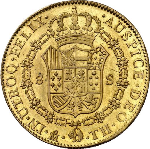 Реверс монеты - 8 эскудо 1808 года Mo TH - цена золотой монеты - Мексика, Фердинанд VII