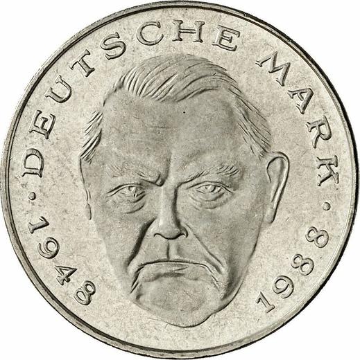 Avers 2 Mark 1998 F "Ludwig Erhard" - Münze Wert - Deutschland, BRD