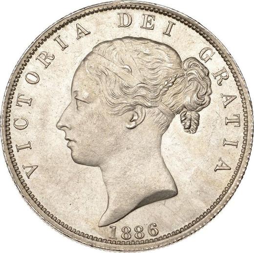 Obverse Halfcrown 1886 - Silver Coin Value - United Kingdom, Victoria