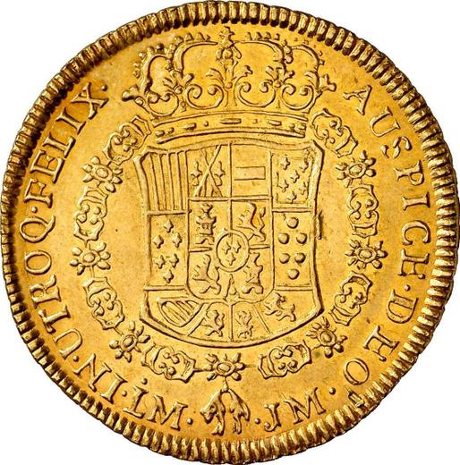 Reverse 4 Escudos 1770 LM JM - Gold Coin Value - Peru, Charles III