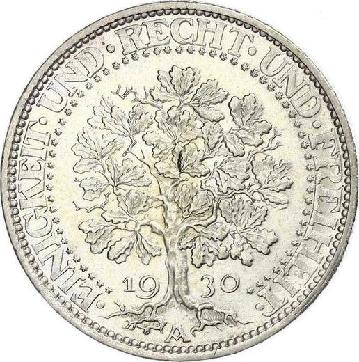 Reverse 5 Reichsmark 1930 A "Oak Tree" - Silver Coin Value - Germany, Weimar Republic