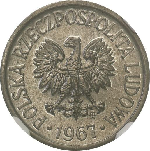 Anverso 5 groszy 1967 MW - valor de la moneda  - Polonia, República Popular