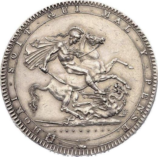 Reverso 1 Corona 1819 Canto "LX" - valor de la moneda de plata - Gran Bretaña, Jorge III