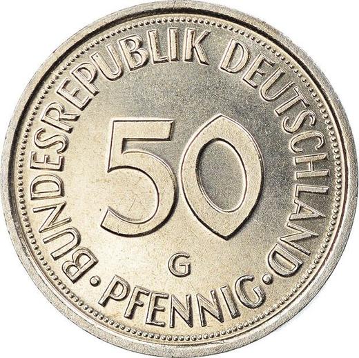 Obverse 50 Pfennig 2001 G - Coin Value - Germany, FRG