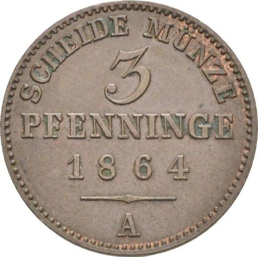 Reverse 3 Pfennig 1864 A - Coin Value - Prussia, William I