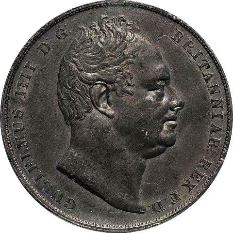 Obverse Pattern Crown 1832 WW Lead - Coin Value - United Kingdom, William IV