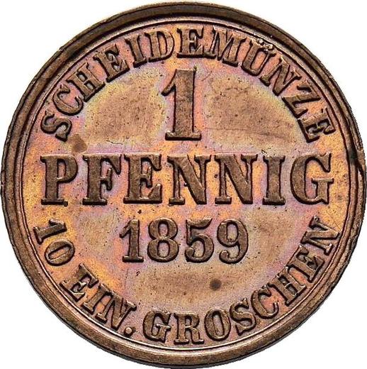 Revers 1 Pfennig 1859 - Münze Wert - Braunschweig-Wolfenbüttel, Wilhelm