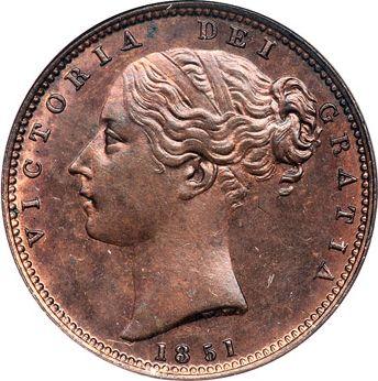 Avers 1 Farthing 1851 WW - Münze Wert - Großbritannien, Victoria