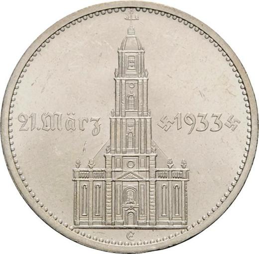 Obverse 5 Reichsmark 1934 E "Garrison Church (with date)" - Silver Coin Value - Germany, Third Reich