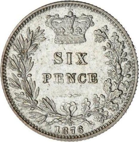 Revers 6 Pence 1876 - Silbermünze Wert - Großbritannien, Victoria