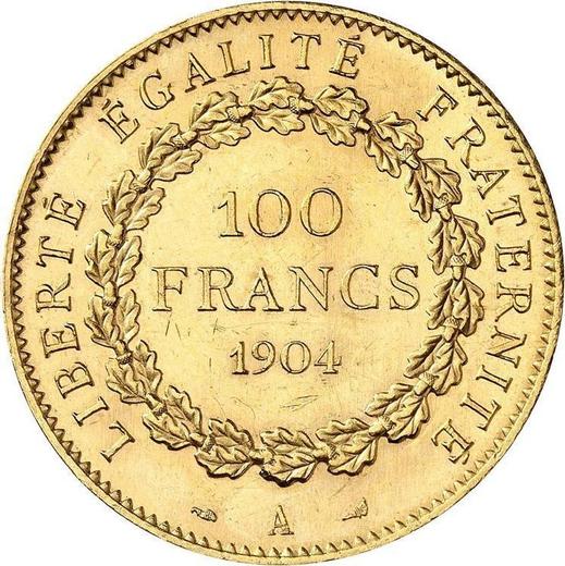 Reverse 100 Francs 1904 A "Type 1878-1914" - Gold Coin Value - France, Third Republic