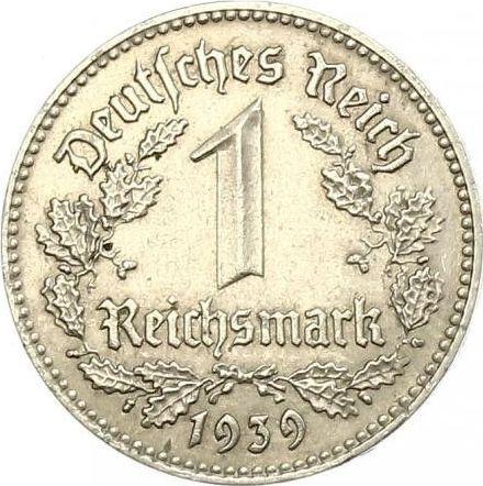 Anverso 1 Reichsmark 1939 E "Tipo 1933-1939" - valor de la moneda  - Alemania, Alemania nazi