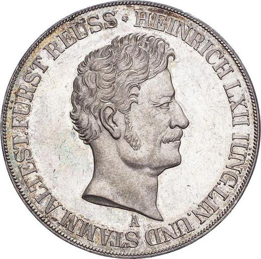 Awers monety - Dwutalar 1853 A - cena srebrnej monety - Reuss-Schleiz, Henryk LXII