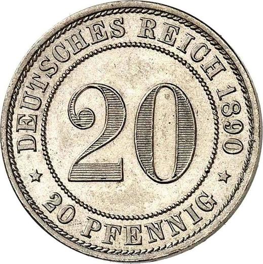 Obverse 20 Pfennig 1890 A "Type 1890-1892" - Coin Value - Germany, German Empire