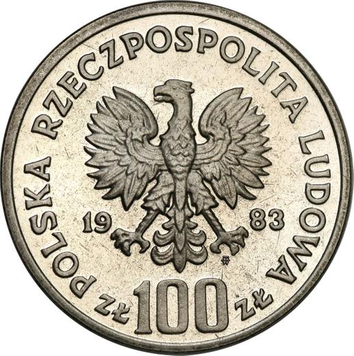 Obverse Pattern 100 Zlotych 1983 MW "Bears" Nickel - Coin Value - Poland, Peoples Republic