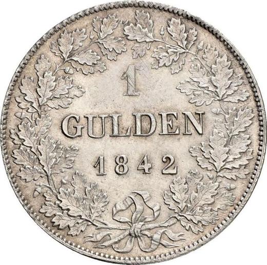 Reverse Gulden 1842 - Silver Coin Value - Nassau, Adolphe