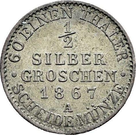 Reverse 1/2 Silber Groschen 1867 A - Silver Coin Value - Prussia, William I