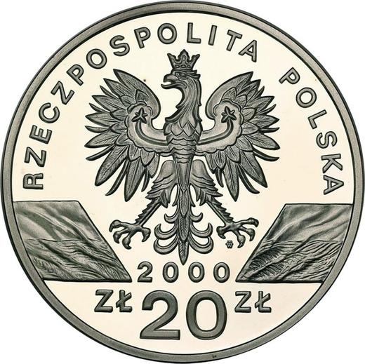 Obverse 20 Zlotych 2000 MW NR "Hoopoe" - Silver Coin Value - Poland, III Republic after denomination